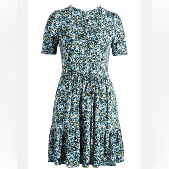 Boden Floral Short Sleeve Tiered Dress Size 4 - Picture 1 of 8